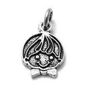 SMILING LITTLE BOY CHARM. STERLING SILVER